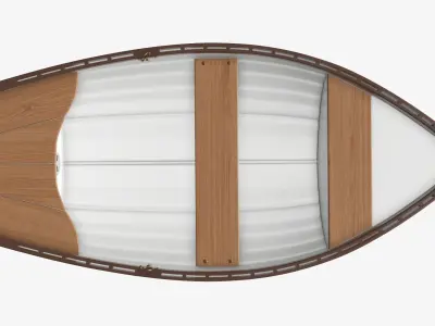 Traditional rowing boat 03 v2 3D model
