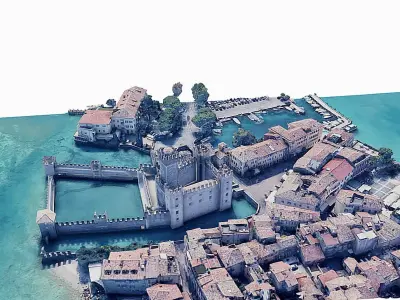 Scaligero Castle - Sirmione Low-poly 3D model