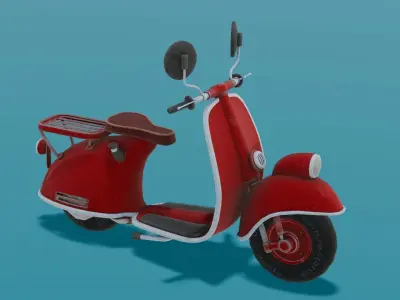  Motorcycle 3D Model Low-poly 3D model
