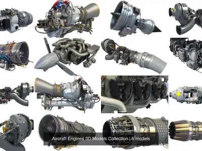 Aircraft Engines 3D Models Collection 
