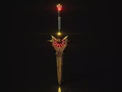 Sun Sword Low-poly 3D model