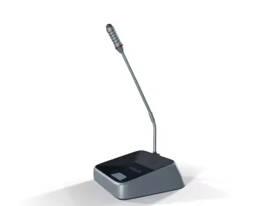 Sci-Fi Conference Microphone - PBR Ready Low-poly 3D model