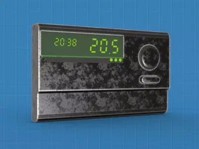 Temperature controller Low-poly 3D model