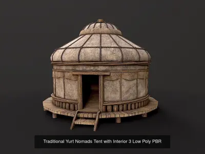 Traditional Yurt Nomads Tent with Interior Collection 