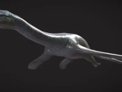 Brancasaurus The Graceful Swimmer of the Early Cretaceous Low-poly 3D model