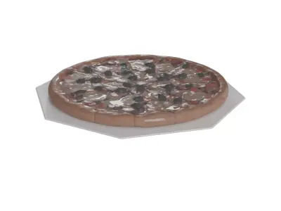 Pasties dumplings and pizzas Meat Feast Pizza 3D model