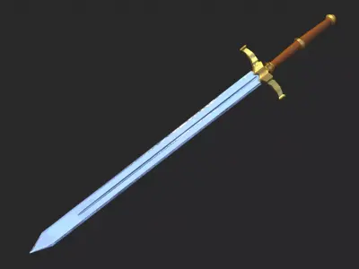 Elegant Sword  Game ready 3d model PBR Low-poly  Low-poly 3D model