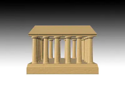 Aquarium Ornaments greek temple 3D print model