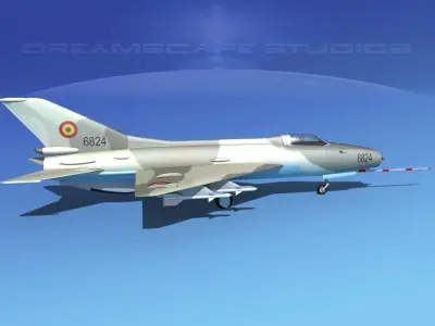 MIG-21 Fishbed V11 3D model