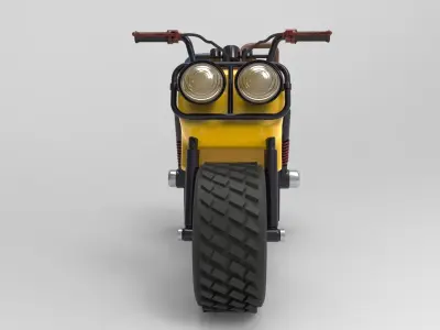 motorcycle with pipe 3D model