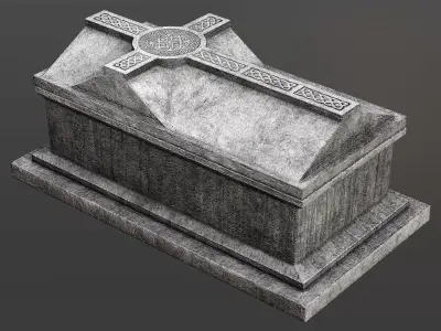 Celtic Chest Tomb Low-poly 3D model