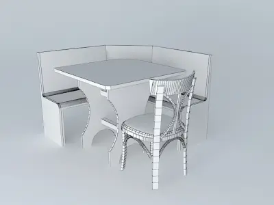 German Corner furniture set Free 3D model
