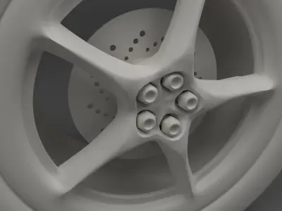 Sports car wheel Free 3D model