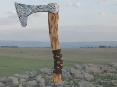 Aries axe Lou-Poli ready to play Low-poly 3D model