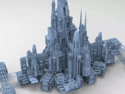 Ancient Mars dig site 5 3D model