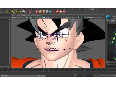 Goku 3D Model And Rig 3D model