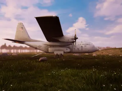 US C-130 Low-poly 3D model