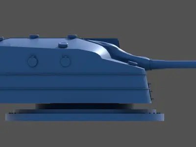 Japanese 3rd year type C turret - Commercial license scale 1-100 3D print model