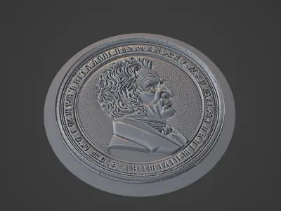 Schopenhauer Medallion 3D print model