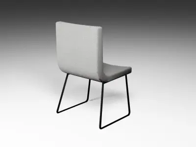 Chair with seat and legs Low-poly 3D model