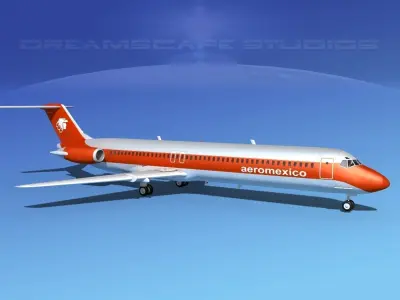 Douglas DC-9-50 Aero Mexico 3D model