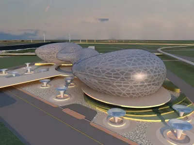 Futuristic Museum 2 3D model