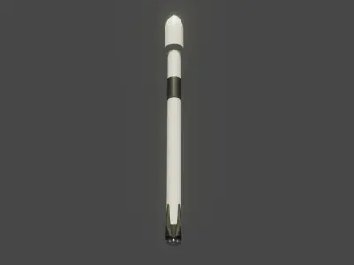 Falcon 9 Rocket low-detail 3D model