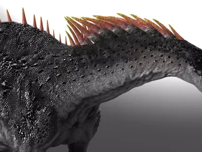 Amargasaurus dinosaur Low-poly 3D model