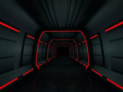 Sci Fi Corridor 3D model 172