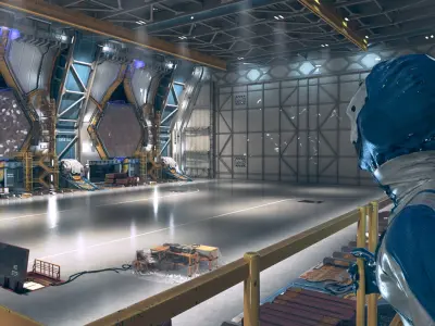 Sci Fi Hangar Interior 3D model purchase