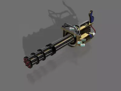 Minigun gun 3D model