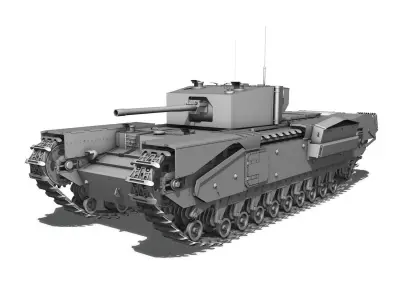 Churchill Infantry Tank MK III 3D model