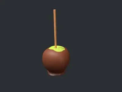 Milk Chocolate Apple - Green Low-poly 3D model