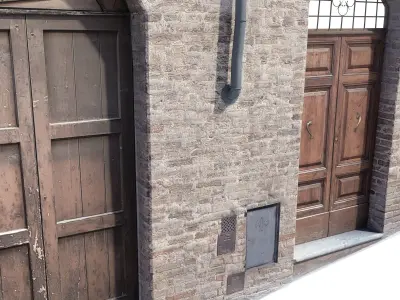 3D Scanned Italian Facade 002 Low-poly 3D model