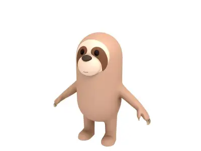 Cartoon Sloth 3D model