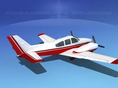Beechcraft B55 Baron V05 3D model
