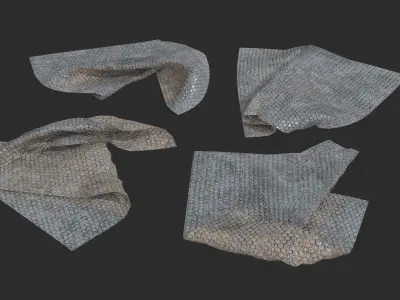 Plastic Bubble Wraps Low-poly 3D model