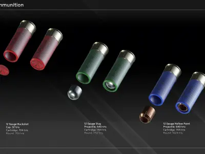 NATO Ammunition Low-poly 3D model