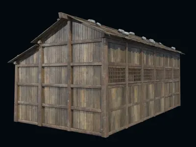 ASIAN JAPAN ORIENTAL INDUSTRIAL CITY BUILDING HOUSE COLLECTION Low-poly 3D model