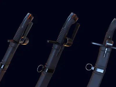 Black saber 3D model