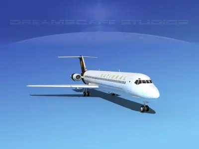 Douglas DC-9-50 National 3D model