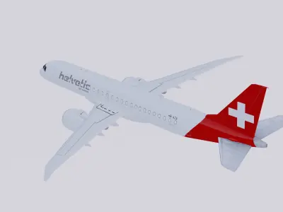 Embraer E-190 E-2 helvetic Airways 3D model