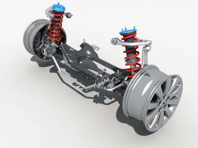 Car Suspension 01 3D model