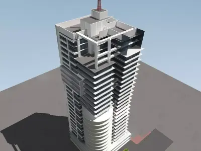 Commercial Building Multistory 3D model