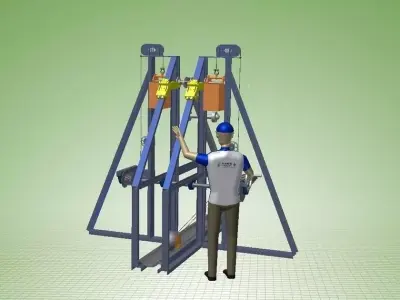 Trebuchet Floating Arm Type Free 3D model