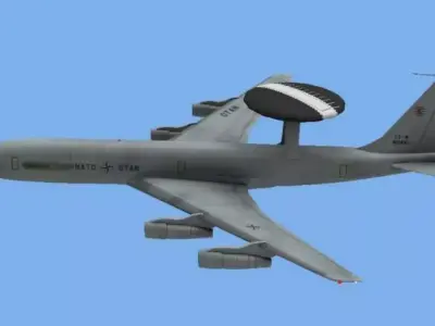E-3 AWACS Low-poly 3D model