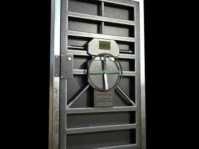 sci fi Metal door - PBR Low-poly 3D model