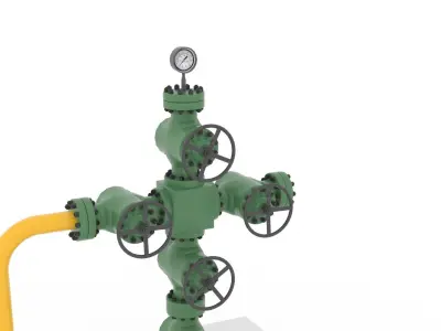 Injection well Low-poly 3D model