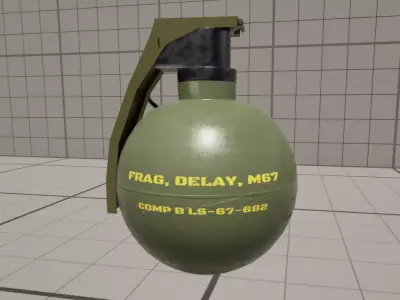 M67 Frag 3D Model - High Poly Rigged 3D model