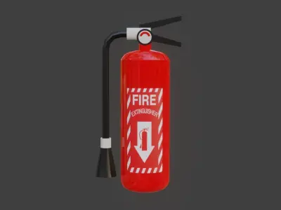 fire extinguisher - low poly Low-poly 3D model